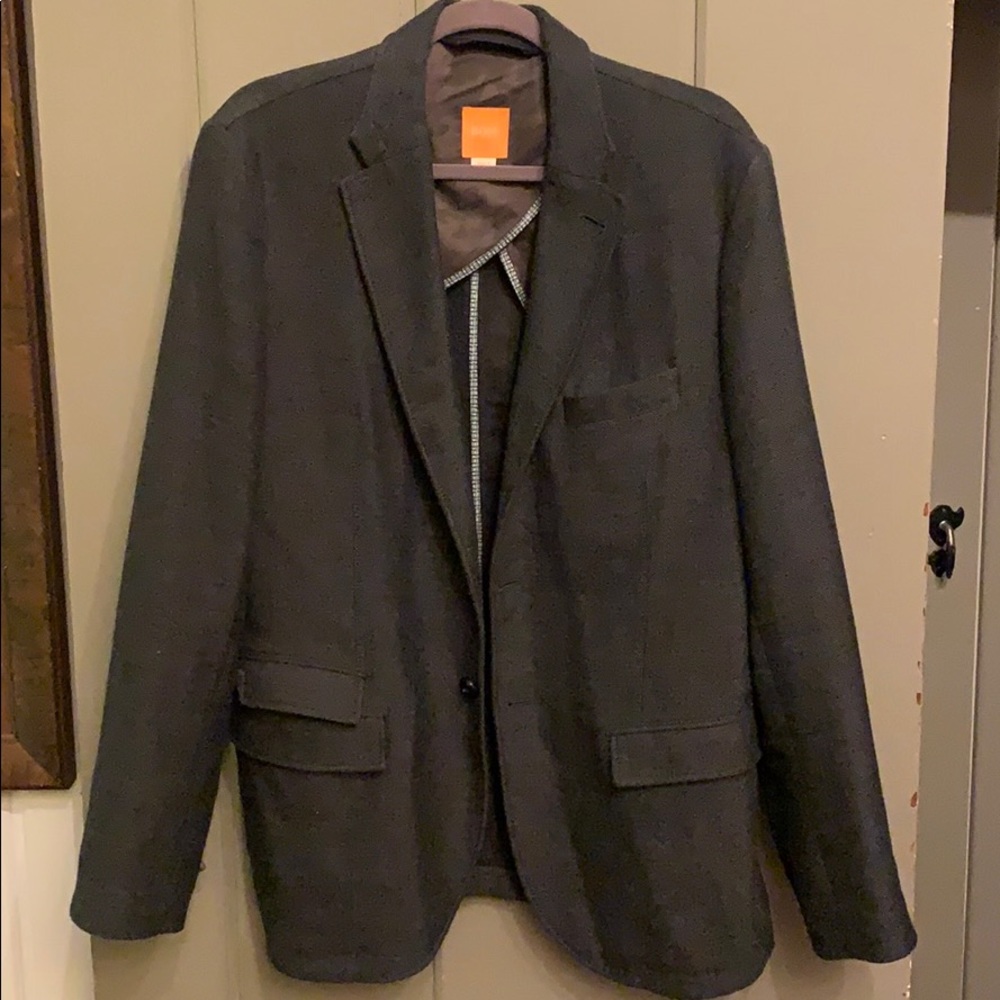 Boss Men’s Soft Shoulder Blue Slate Sportcoat 42R